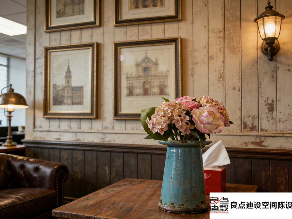 30㎡办公室软装爆改!旧厂房秒变复古咖啡馆，同事抢着加班的秘密✨